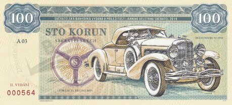 100 korun 2019 Duesenberg UNC